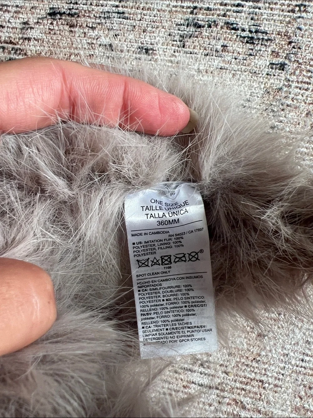 Old Navy Faux Fur Ear Muffs - Light Gray Brown